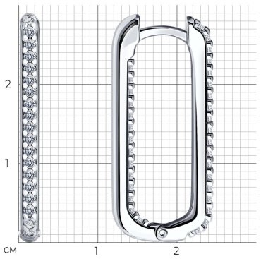Серьги SOKOLOV 94025942 вес 4.78 г серебро, фианит купить,27010