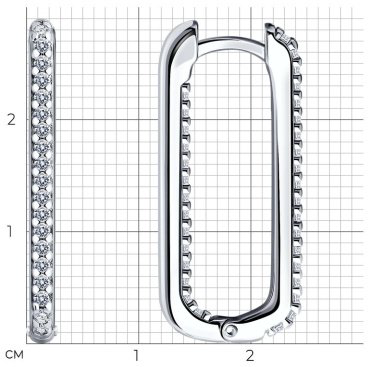 Серьги SOKOLOV 94025942 вес 4.78 г серебро, фианит купить,27010