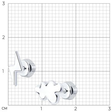 Пусеты SOKOLOV 94024456-sk20 вес 1.41 г серебро, без вставок купить,28988