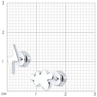 Пусеты SOKOLOV 94024456-sk20 вес 1.41 г серебро, без вставок купить,28988