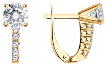 Серьги SOKOLOV 93020037 вес 2.85 г серебро, фианит купить,15800