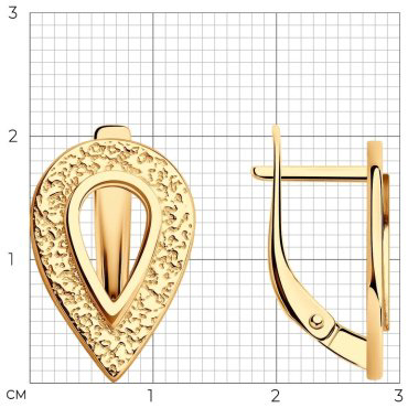 Серьги Diamant 93-120-01580-1 вес 3.9 г серебро, без вставок купить,17129