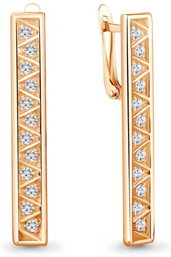 Серьги AQUAMARINE 48999А.6 вес 5.25 г серебро, фианит купить,49725