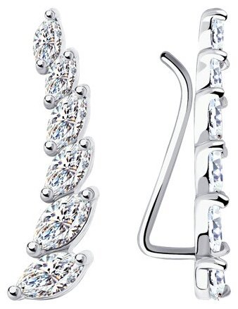 Кафф Diamant 94-120-01402-1 вес 1.94 г серебро, фианит купить,12825