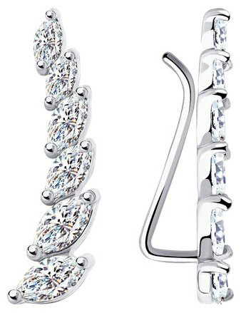 Кафф Diamant 94-120-01402-1 вес 1.94 г серебро, фианит купить,12825