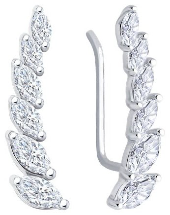 Кафф Diamant 94-120-01402-1 вес 1.94 г серебро, фианит купить,12825
