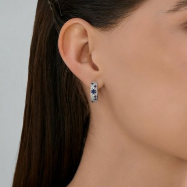Серьги SOKOLOV 88020084 вес 4.94 г серебро, фианит, сапфир купить,44895