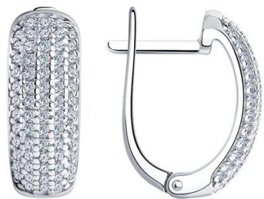 Серьги SOKOLOV 94024255 вес 3.24 г серебро, фианит купить,29864