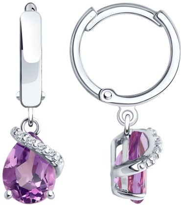 Серьги SOKOLOV 92022961 вес 2.34 г серебро, фианит купить,31866
