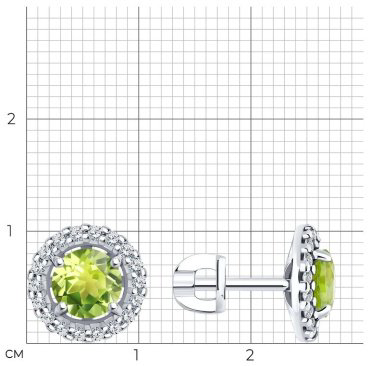Серьги SOKOLOV 92022791 вес 2.62 г серебро, фианит купить,33730