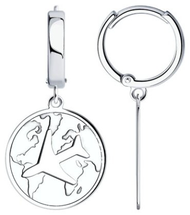 Серьги SOKOLOV 94025739 вес 3.24 г серебро, без вставок купить,18653