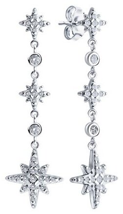 Серьги SOKOLOV 94026412 вес 2.92 г серебро, фианит купить,19869