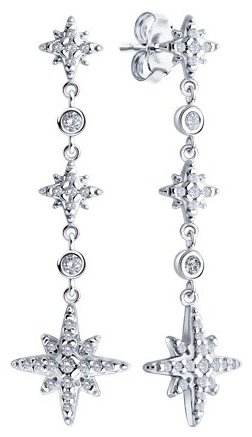 Серьги SOKOLOV 94026412 вес 2.92 г серебро, фианит купить,19869