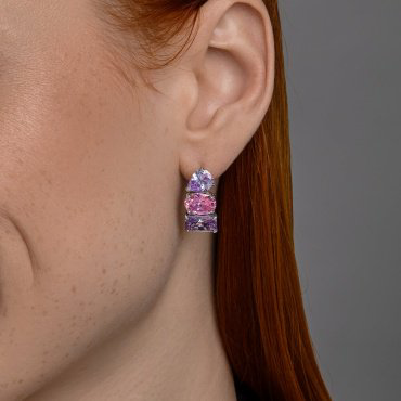 Серьги SOKOLOV 94026802 вес 10.14 г серебро, фианит купить,34626