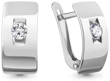 Серьги AQUAMARINE 49359А.5 вес 3.06 г серебро, фианит купить,27010