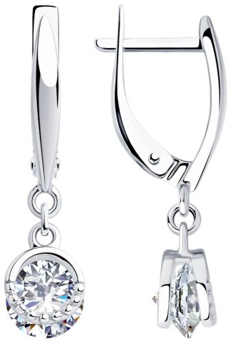 Серьги SOKOLOV 94023430 вес 3.31 г серебро, фианит купить,25540