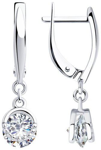 Серьги SOKOLOV 94023430 вес 3.31 г серебро, фианит купить,25540