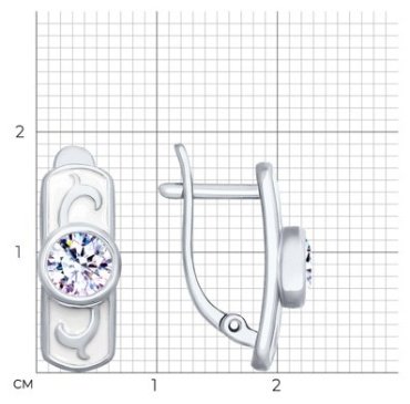 Серьги SOKOLOV 92021834 вес 3.05 г серебро, фианит, горный хрусталь купить,22712