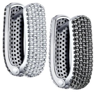 Серьги Diamant 94-120-01761-1 вес 8.07 г серебро, фианит купить,54378