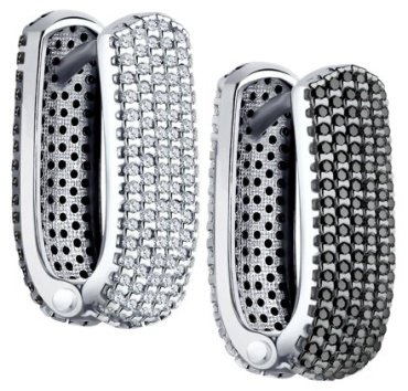Серьги Diamant 94-120-01761-1 вес 8.07 г серебро, фианит купить,54378