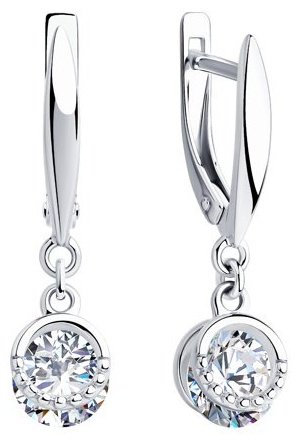 Серьги SOKOLOV 94023430 вес 3.31 г серебро, фианит купить,25540