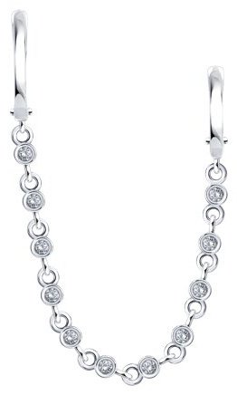 Серьги-цепочки SOKOLOV 94170368_s вес 3.25 г серебро, фианит купить,14800