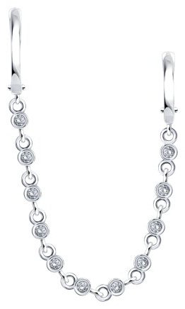 Серьги-цепочки SOKOLOV 94170368_s вес 3.25 г серебро, фианит купить,14800