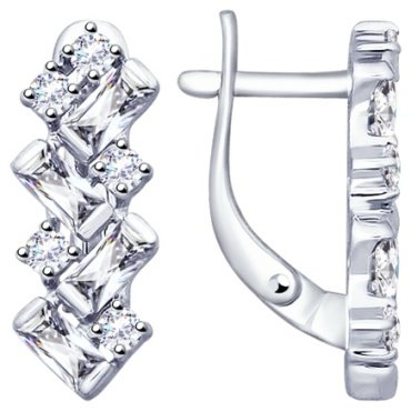 Серьги SOKOLOV 94022756 вес 2.75 г серебро, фианит купить,15881