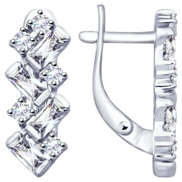 Серьги SOKOLOV 94022756 вес 2.75 г серебро, фианит купить,15881