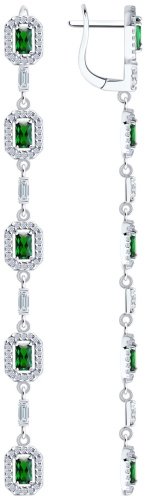 Серьги SOKOLOV 94027048 вес 8.23 г серебро, фианит купить,41447