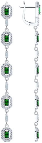 Серьги SOKOLOV 94027048 вес 8.23 г серебро, фианит купить,41447