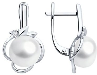 Серьги SOKOLOV 92022994 вес 3.48 г серебро, фианит, культивированный жемчуг - ForteMarket Серьги SOKOLOV 92022994 вес 3.48 г серебро, фианит, культивированный жемчуг купить,22199