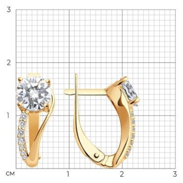 Серьги SOKOLOV 93020368 вес 3.23 г серебро, фианит купить,21390