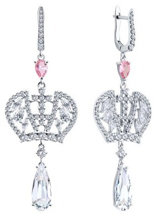 Серьги-цепочки SOKOLOV 94026770 вес 11.19 г серебро, фианит купить,51147
