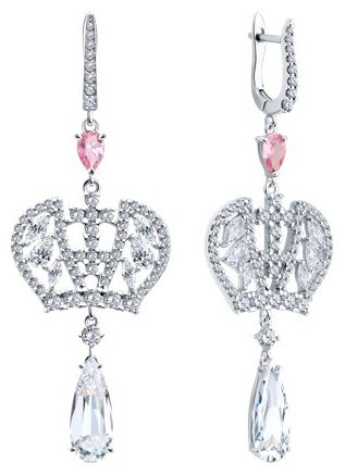 Серьги-цепочки SOKOLOV 94026770 вес 11.19 г серебро, фианит купить,51147