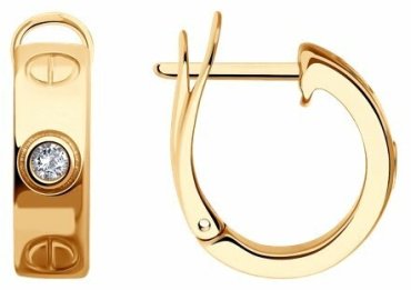 Серьги Diamant 93-120-02024-1 вес 7.3 г серебро, фианит купить,30722