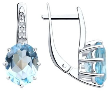 Серьги Diamant 94-320-02054-1 вес 3.54 г серебро, фианит купить,33554
