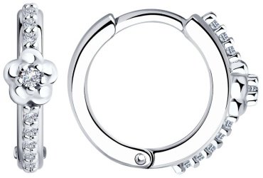 Серьги SOKOLOV 94025755 вес 2.18 г серебро, фианит купить,NaN