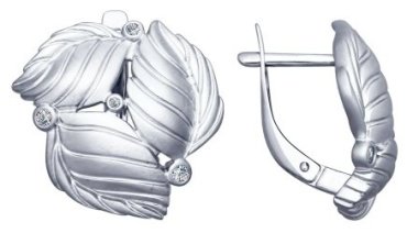 Серьги SOKOLOV 94022587 вес 6.05 г серебро, фианит купить,31999