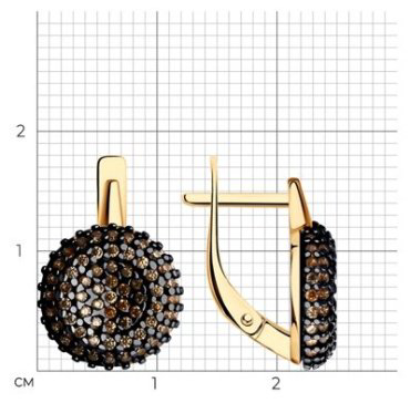 Серьги Diamant 93-120-01828-1 вес 3.75 г серебро, фианит купить,22643