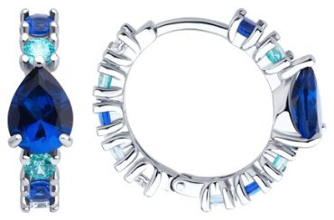 Серьги SOKOLOV 94026873_s вес 4.89 г серебро, фианит купить,24092