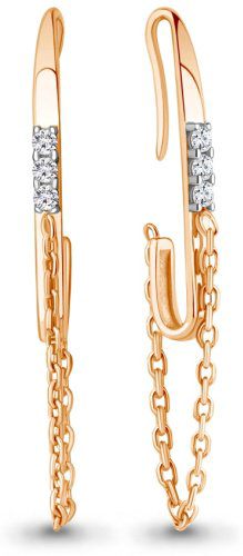 Серьги AQUAMARINE 49763А вес 2.18 г серебро, фианит купить,28112