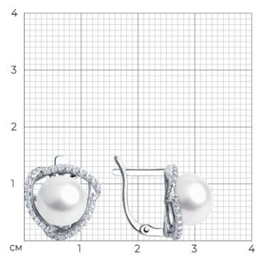 Серьги Diamant 94-320-01922-1 вес 3.92 г серебро, фианит купить,24124