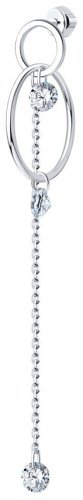 Серьги SOKOLOV 94170224 вес 2.26 г серебро, фианит купить,13827