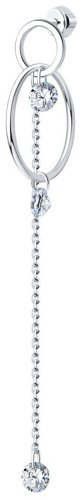 Серьги SOKOLOV 94170224 вес 2.26 г серебро, фианит купить,13827