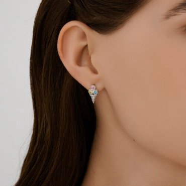 Серьги Diamant 94-120-02255-1_s вес 2.68 г серебро, фианит купить,10099