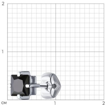 Моносерьга Diamant 52-127-01878-2 вес 0.58 г золото, фианит купить,NaN