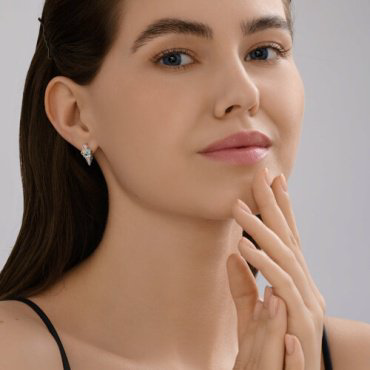 Серьги Diamant 94-120-02255-1_s вес 2.68 г серебро, фианит купить,10099