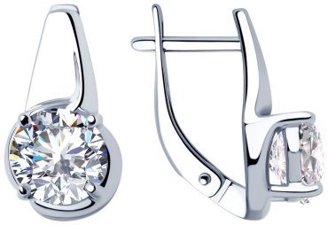 Серьги SOKOLOV 94023425 вес 3.45 г серебро, фианит купить,21276