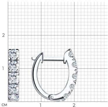 Серьги SOKOLOV 94025232 вес 2.98 г серебро, фианит купить,24985